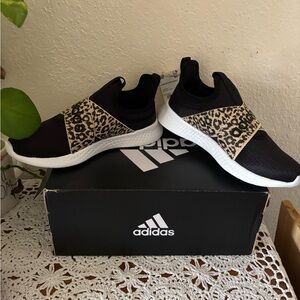 adidas Black and Leopard Print Sneakers